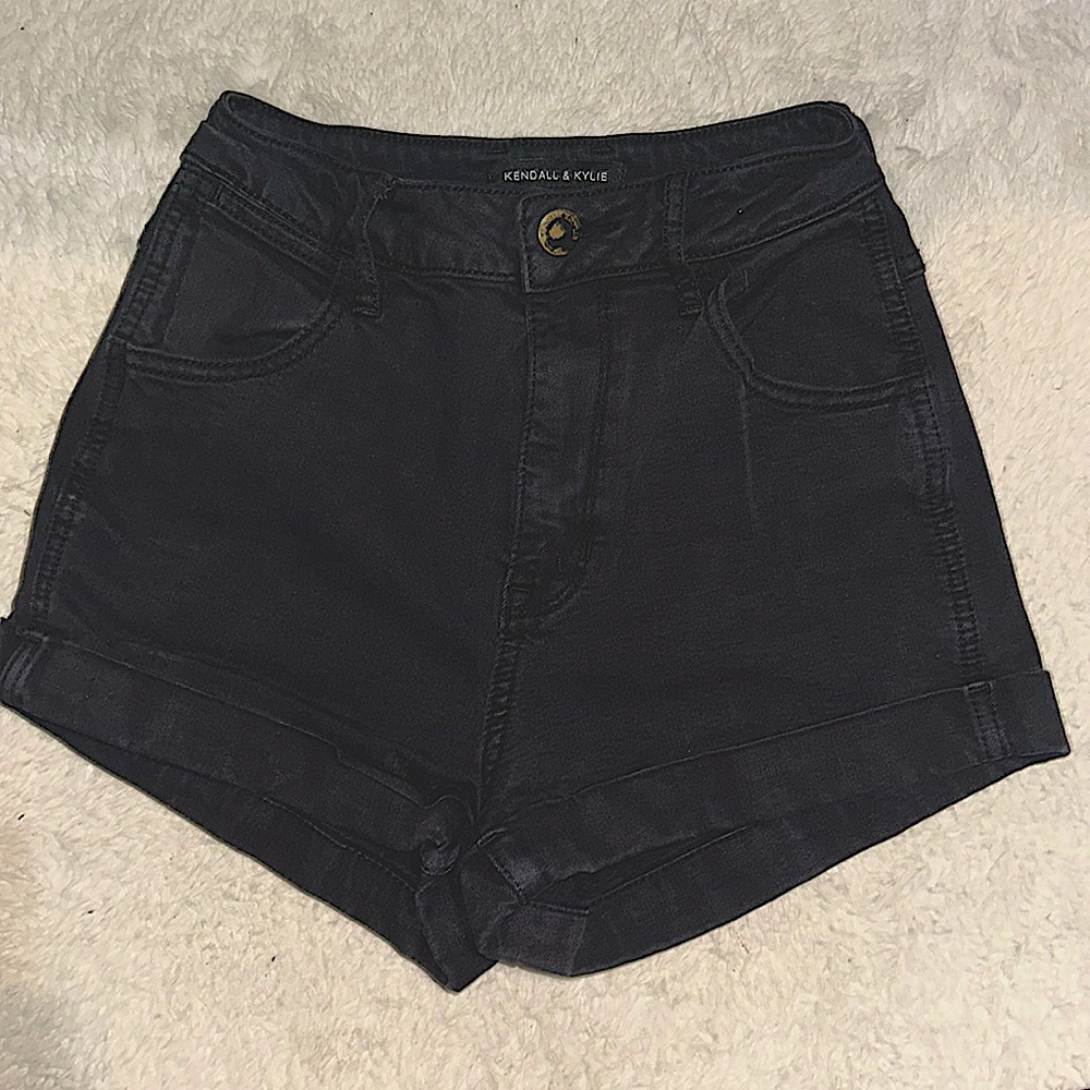 Kendall & Kylie High-waisted Black Denim Shorts (sz 24)